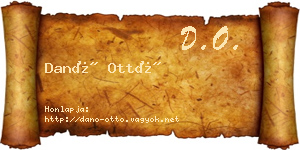Danó Ottó névjegykártya